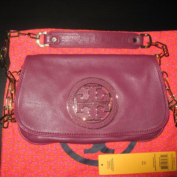 Tory Burch Amanda Berry Leather Clutch - Picture 2 of 7